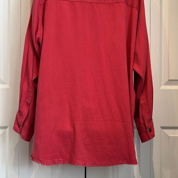 Velvet Heart Pinky‎ Red Shirt/Shacket Size 3X - Picture 9 of 11